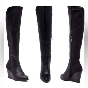 Catherine Malandrino “Wedgy” Knee High Black Boot